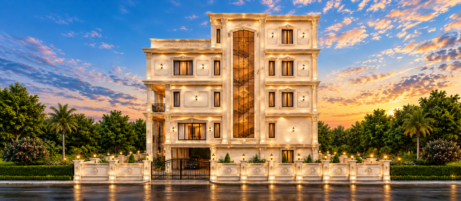 Grand Sunset Neoclassical Mansion